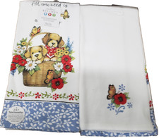 Set of 2 Same Kitchen Towels 16"x26" DOGS,FLOWERS BUTTERFLIES,YOU NEED LOVE,KDD