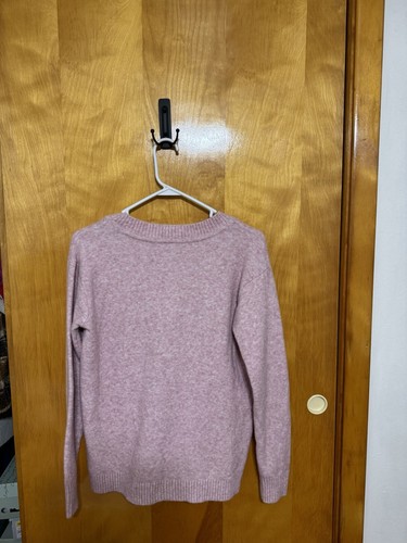 Women’s Loft Sweater Small Purple Roundneck Longsleeve Stretch Soft CAT MAMA - Picture 3 of 4