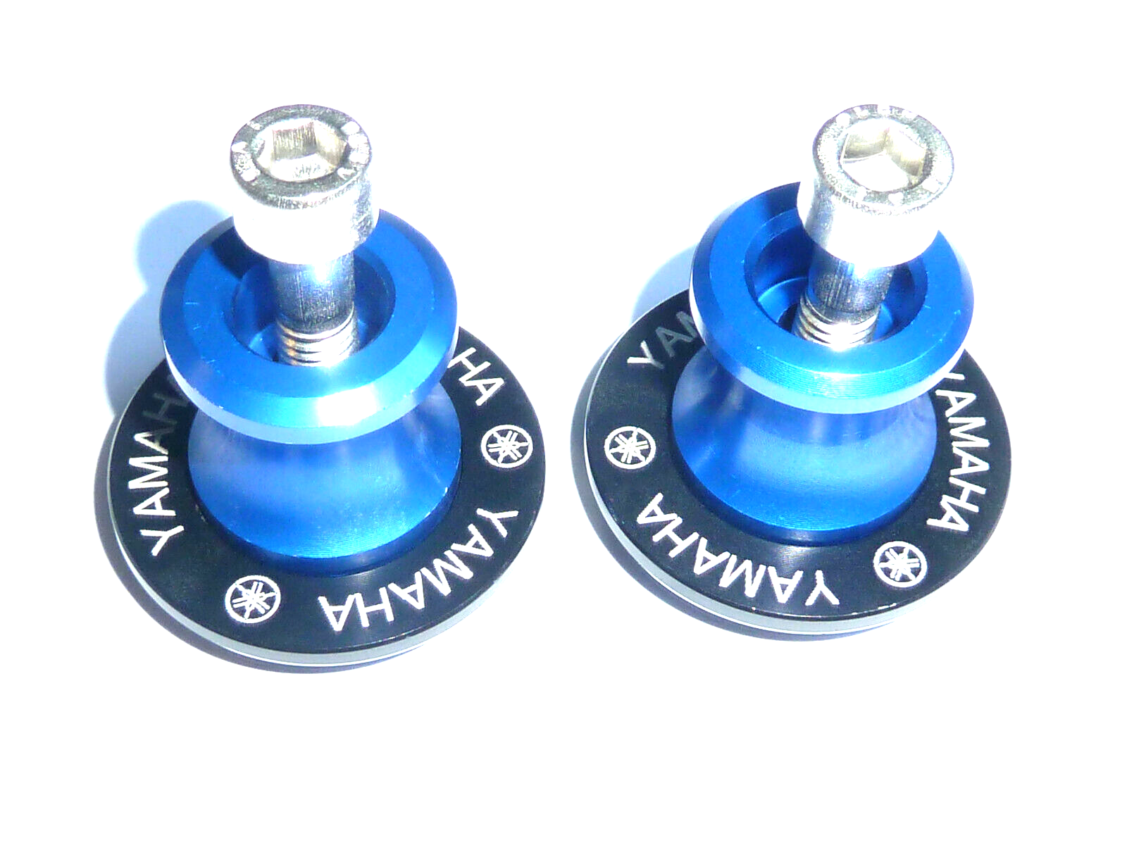 Diábolos (bobinas) Para Moto En Azul - Aleación De Aluminio Anodizado, Métrica M6 X 125, Con Faldón Protector