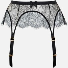 Agent Provocateur Elly Black Lace Suspender AP3 Medium NWT