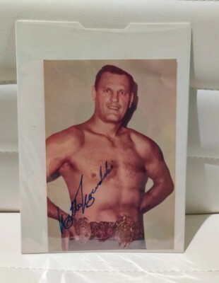 ''KILLER'' Walter Kowalski Signed Autograph Photo Wrestler 6X5 VINTAGE WRESTLING 