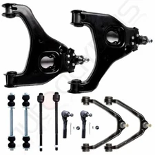 For Chevy Silverado 1500 2500 2WD 10x Front Control Arms Tie Rods Suspension Kit