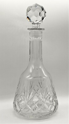 Illusions Handcut Handblown Samobor Crystal Brandy Decanter Yugoslavia