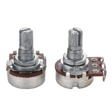 10pcs A100K 15mm Short Split Shaft Audio Taper Metric Guitar Bass Potentiometers
