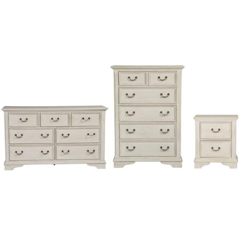 Laguna Double Dresser 5 Drawer Chest And Nightstand Set Lacquered