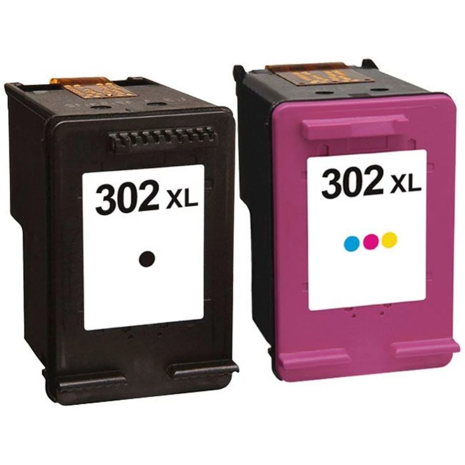 2 Cartouches compatibles avec HP DeskJet 1110 2130 3630 302 (série 302 xl )