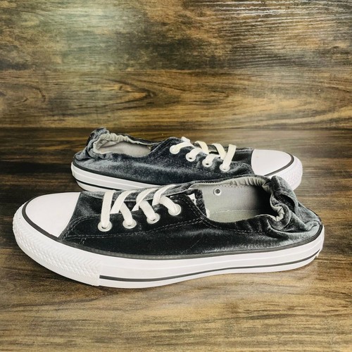 Black Velvet Elastic-Top Sneakers 