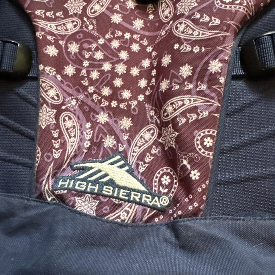 High Sierra Loop 海军蓝和紫色佩斯利背包 — 第 2/4 张图片