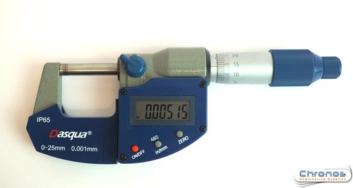 Dasqua IP65 Waterproof Digital Micrometer 0-25mm / 0-1 inch 4410-1105 - Picture 4 of 5