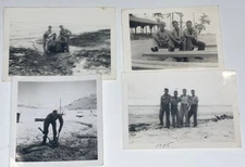 Lot of 4 ORIGINAL WW2 South Pacific Picture Photos Soldiers World War II Buddy’s