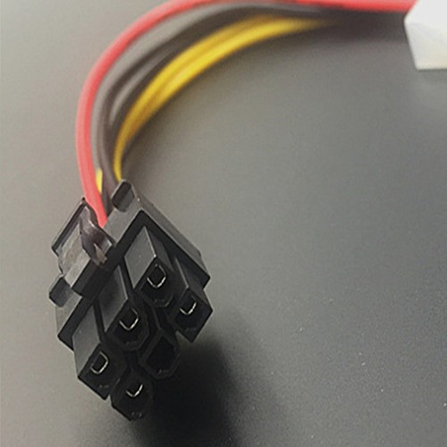 4 Pin Molex to 6 Pin PCI-Express PCIE Video Card Power Converter Adapter Cable - 第 7/10 張圖片