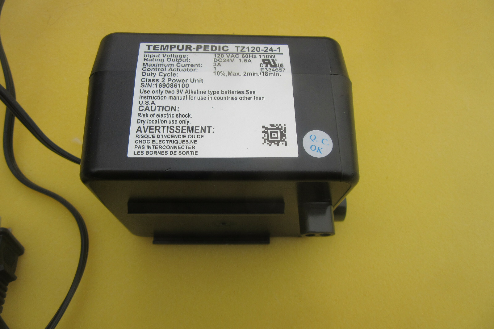 TempurPedic customatic adjustable bed power supply TZ120 24 1 control box eBay