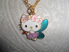 HELLO KITTY FAIRY WITH PINK BOW NECKLACE