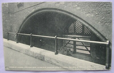 alte Postkarte Tower of London, Traitors Gate
