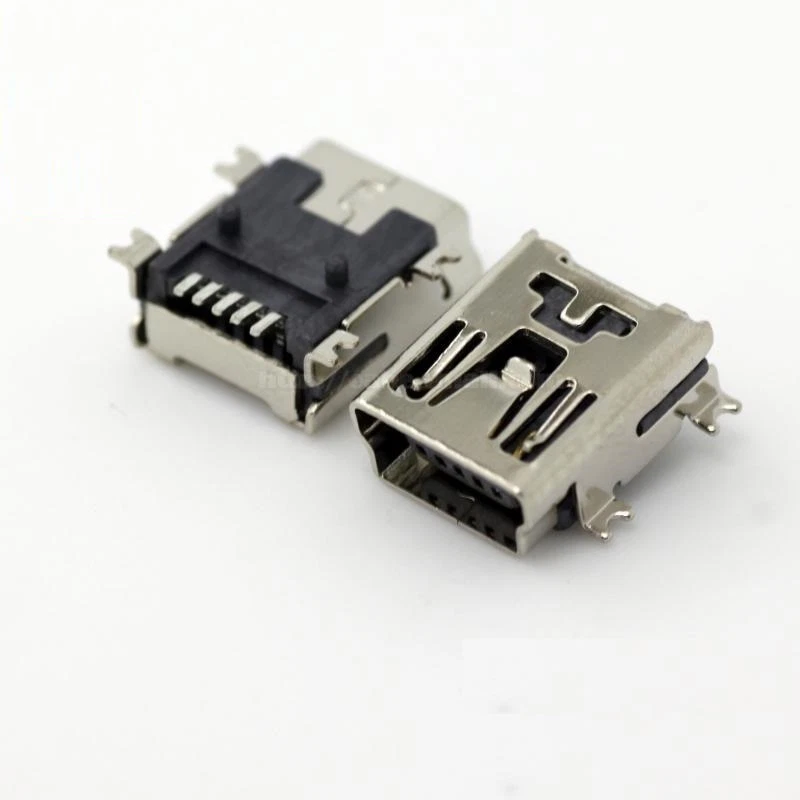 12Pcs Mini USB Type B Female 5-Pin SMT SMD Socket Jack Connector Port PCB Board