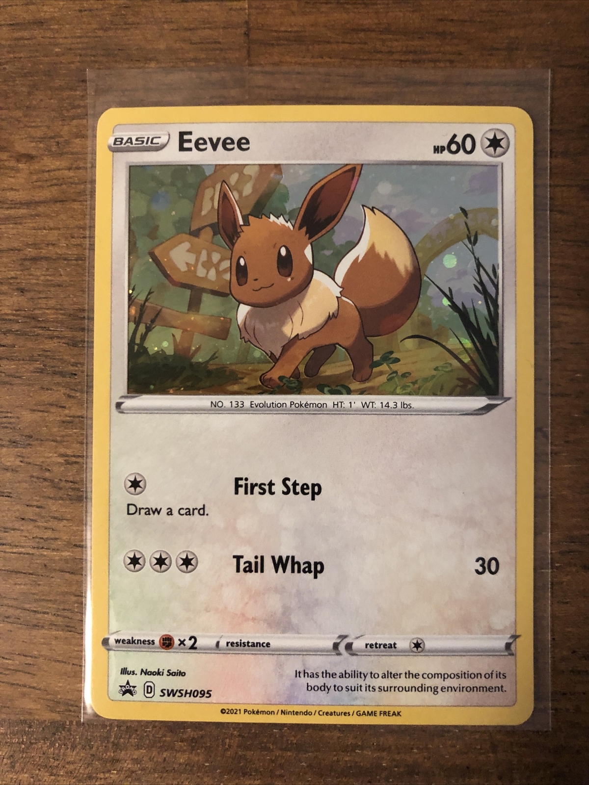 Pokémon TCG Holo Black Star Promo SWSH095 Eevee NM
