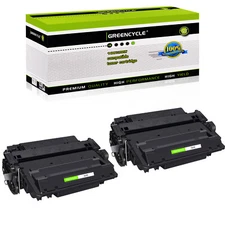 2 Pack CE255X 55X Toner Cartridge For HP LaserJet MFP M525f P3015x P3015d P3015n