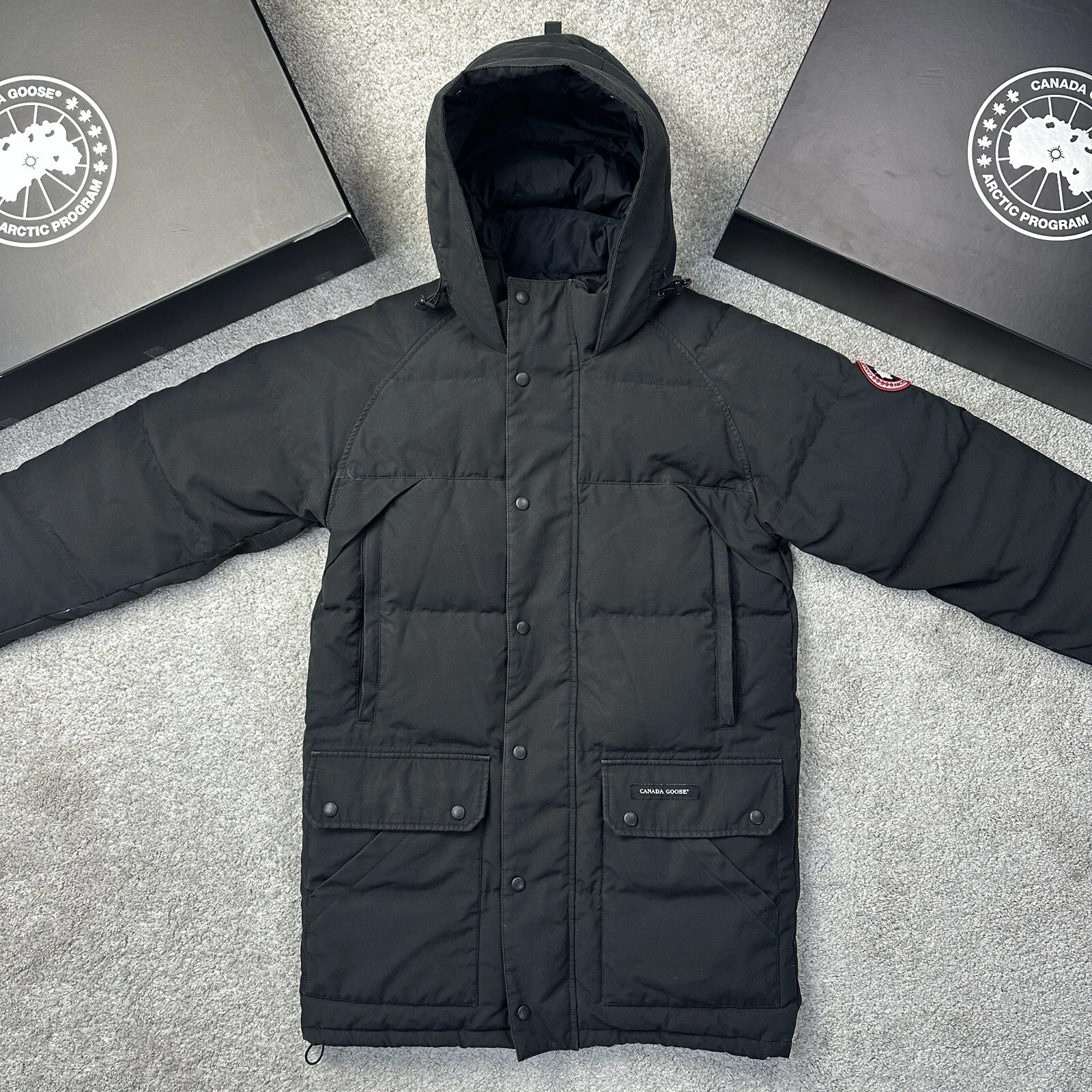 Cappotto parka Canada Goose Emory nero taglia M ottimo prezzo consigliato £ 1375