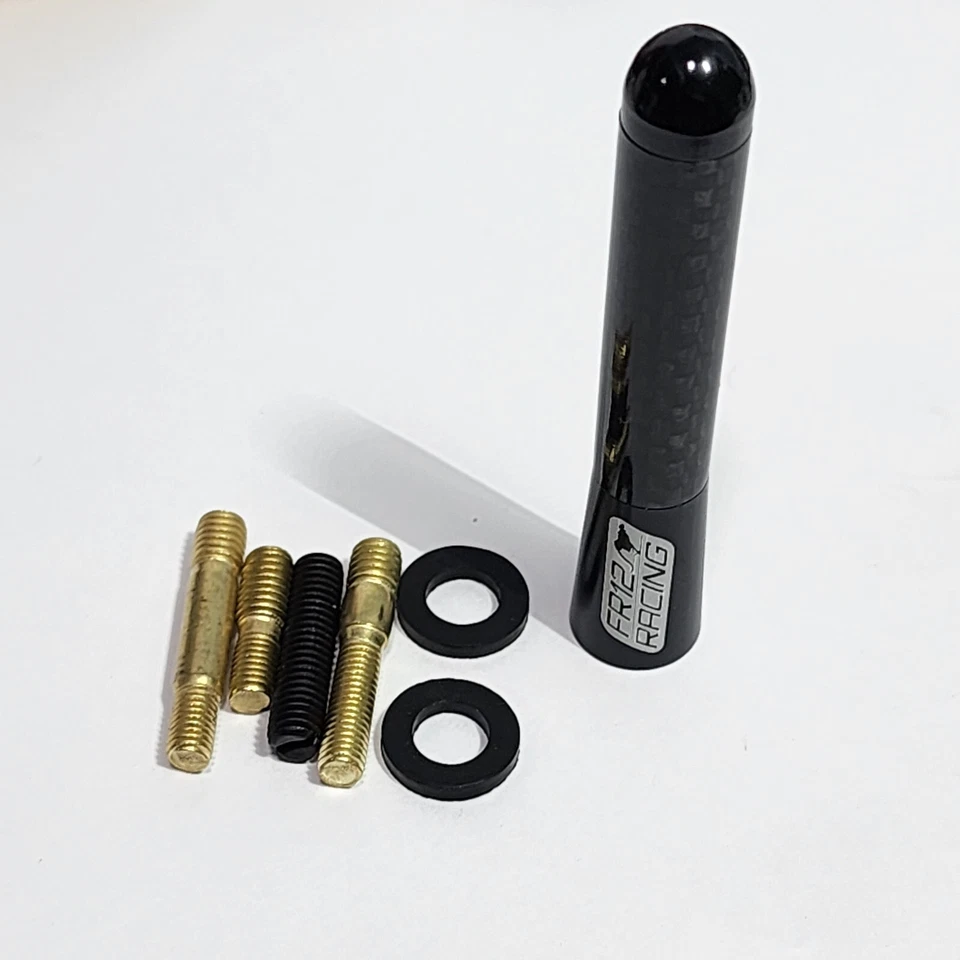 FR12 RACING 3" CNC BILLET ANTENA FIBRA CARBONO NEGRO PARA 00-09 HONDA S2000 JDM Foto 3 de 3