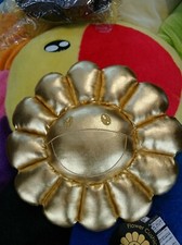 Takashi Murakami Gold Flower Cushion Pillow plush 30cm From Japan Free Shipping