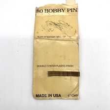 Vintage Goody ball tip 60 Bobby pins 1982 826 Copper Colored Open Pack