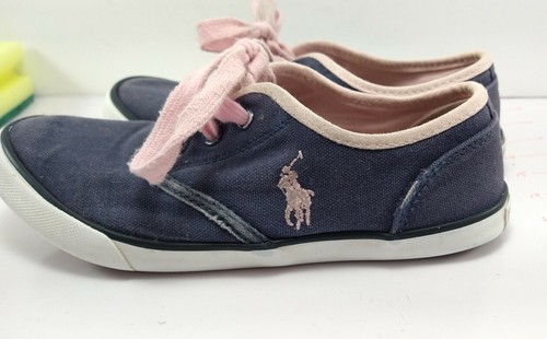 Ralph Lauren Polo Canvas Blue Pink Lace 