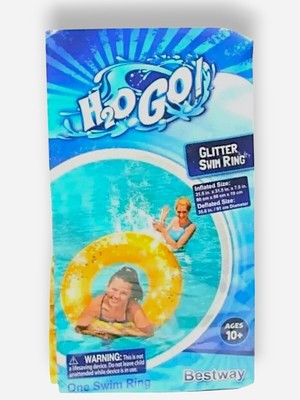 H2O Go! Inflatable Glitter Swim Ring Ages +10 Years Water Pool