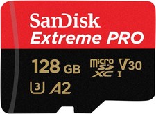 MicroSDXC 128GB Sandisk Sandisk EXTREME PRO UHS-1 U3 V30 4K Ultra HD A2 Compatib