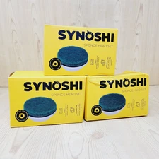 LOT of 3 Boxes Synoshi Sponge Head Set Replacement 6 Piece =18 pieces