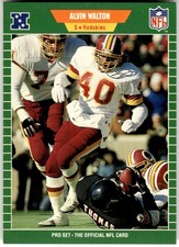 1989 Pro Set #436 Alvin Walton Washington Redskins Rookie NFL Football