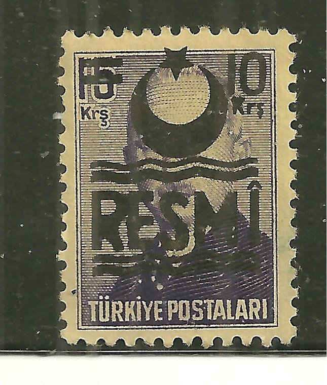 TURKEY O31B USED OFFICIAL ISSUE OF 1957