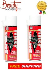 2x Gorilla Expanding Foam Filler 500ml White Gap Crack Seal Airtight Waterproof