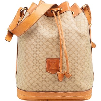 Celine Macadam Canvas Bucket Shoulder Bag Tasche