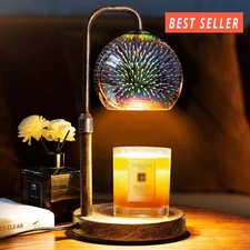 Glocusent Electric Candle Warmer Lamp Flameless Auto Timer Dimmable Wax Melting