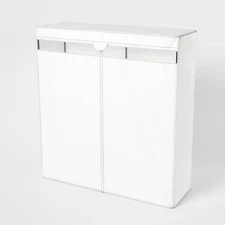 60" Wide Covered Storage Closet White - Brightroom: Portable Garment Rack, Steel