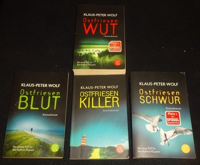 4x OSTFRIESLAND-KRIMI Wut Blut Killer Schwur K.-P. Wolf GUTER ZUSTAND