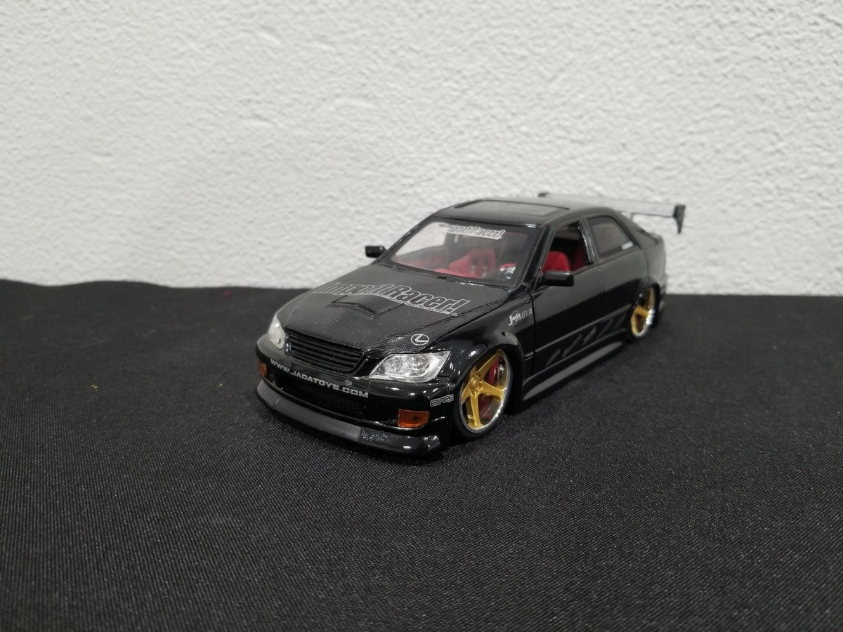 RARE JADA TOYS BLACK IMPORT RACER LEXUS IS-300 DUB CITY 1:24 SCALE