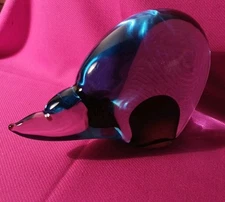 Art Glass Polar Bear Believed to be a Murano due to weight of 4 lb 14 oz.