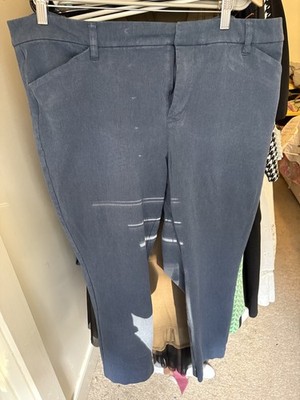 22 EUC Old Navy Pixie High Rise Ankle Stretch Grey Blue Pants Plus Size