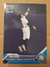 2023 Topps Now AARON JUDGE #149 Steals Shohei Ohtani's HR Yankees BLUE #'D 43/49