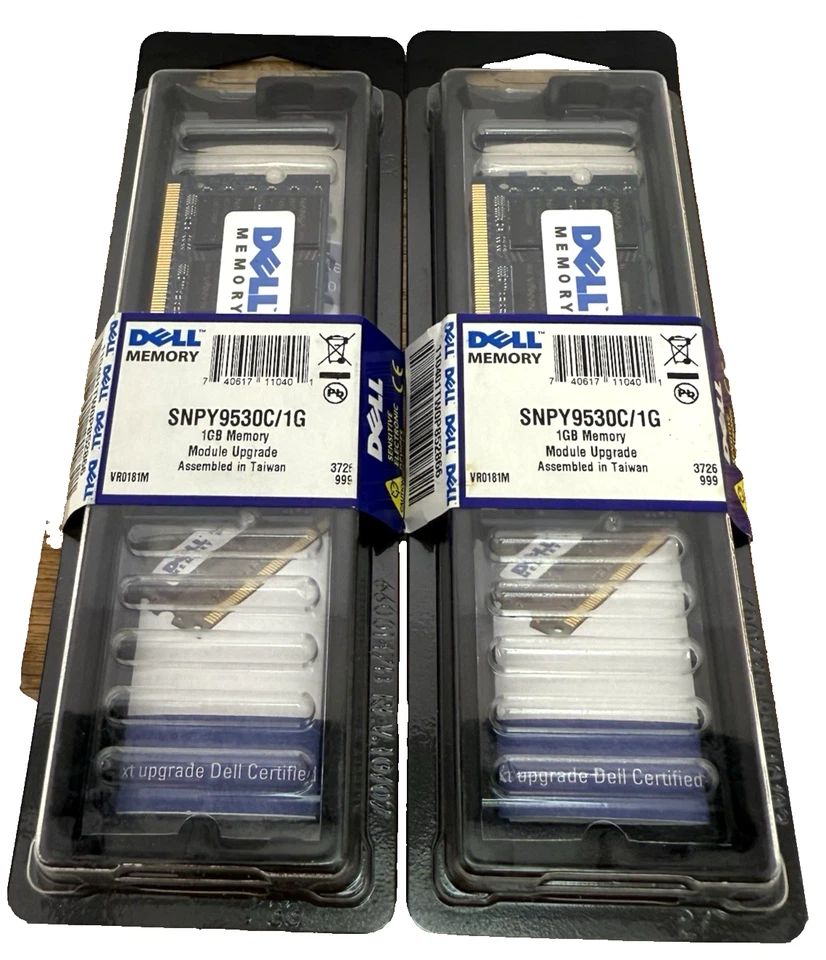 Dell DIMM 667 MHz Memoria DDR2 (SNPY9530C1G) Lote de 2 Nuevas RAM para Laptop Foto 2 de 4