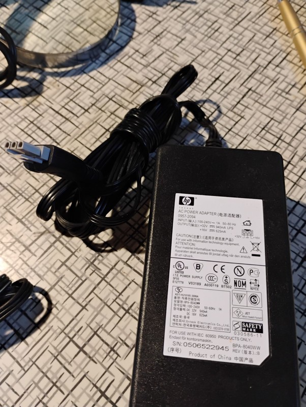 HP 0957-2094 BPA-8040WW AC Power Adapter OEM 32V 940mA/ 16V 625mA