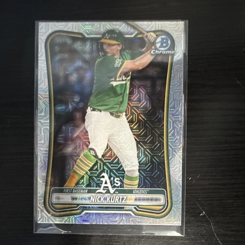 Topps 2025 Bowman Chrome Nick Kurtz First Bowman #93 Athletics Baseball Card