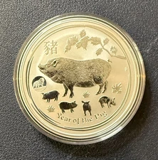 2019 $1 Australia Year of the Pig 1 oz 9999 Silver Coin DEAL! Free Shipping ￼