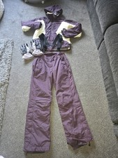 Next 3 Piece Ladies Ski Set Sallopettes Jacket And Matching Gloves SIZE M