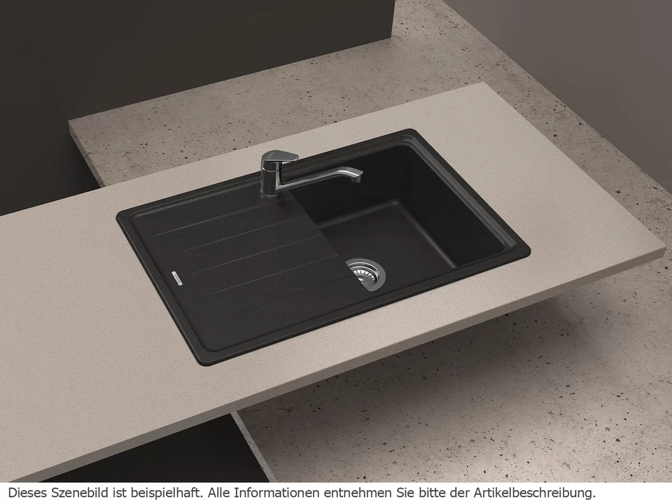 Schock Superb D-100S A Nero Auflage Granitspüle Küchenspüle 1 Becken - Bild 2 von 4