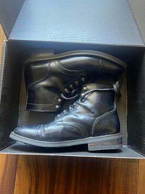 Thursday Boot Company Men s Black Leather Cap Toe Lace-Up Ankle Boot 9.5