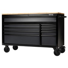 Image of BUNKER 10 Drawer Workbench Roller Tool Cabinet, 56", Grey