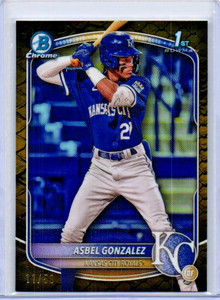 2025 Bowman Asbel Gonzalez 1st Bowman Chrome Reptilian Gold Refractor /50 BCP-4