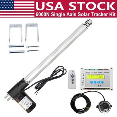 6000N Sunlight Tracker 18'' Linear Actuator for Single Axis LCD Solar Tracker Kit